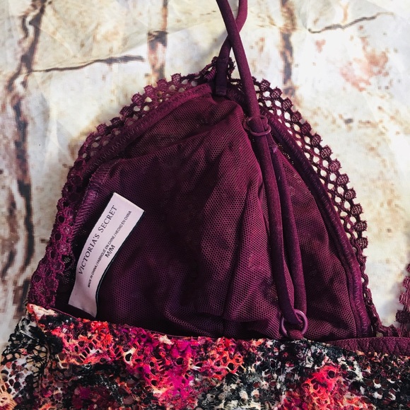 Victoria’s Secret Burgundy Camisole Bra Size Med - Picture 4 of 4